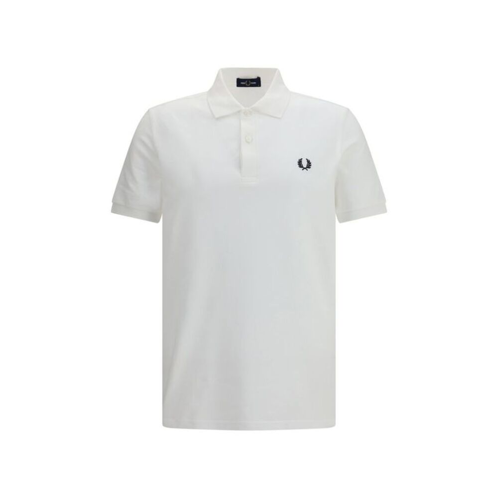 Fred Perry White Cotton Polo Men's Shirt